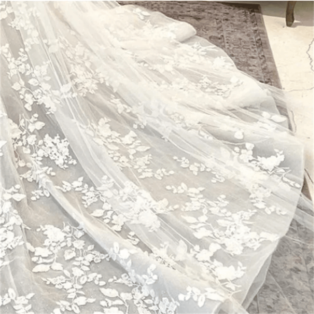 Buy Center Off-The-Shoulder Lace Appliques White Wedding Dress - Buy Center UK