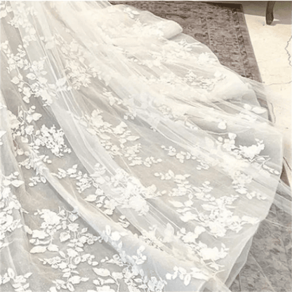 Buy Center Off-The-Shoulder Lace Appliques White Wedding Dress - Buy Center UK