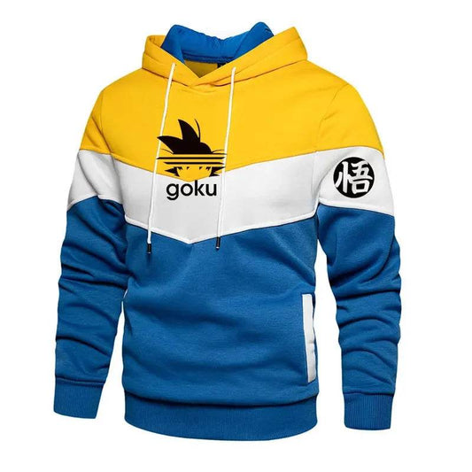 Anime Son Goku Fleece Sweatshirt - Cozy Men’s Hooded Pullover - Buy Center UK