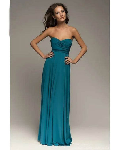 Buy Center Multi-Worn V-Neck Maxi Dress - Elegant Summer Style - Buy Center UK