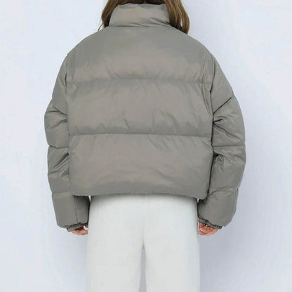 ABRINI Women's Winter Mock Neck Down Coat - Cozy & Stylish Outwear - Buy Center UK