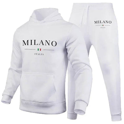 Buy Center Men’s Luxury Milano Print Hoodie Set - Casual Streetwear - Buy Center UK