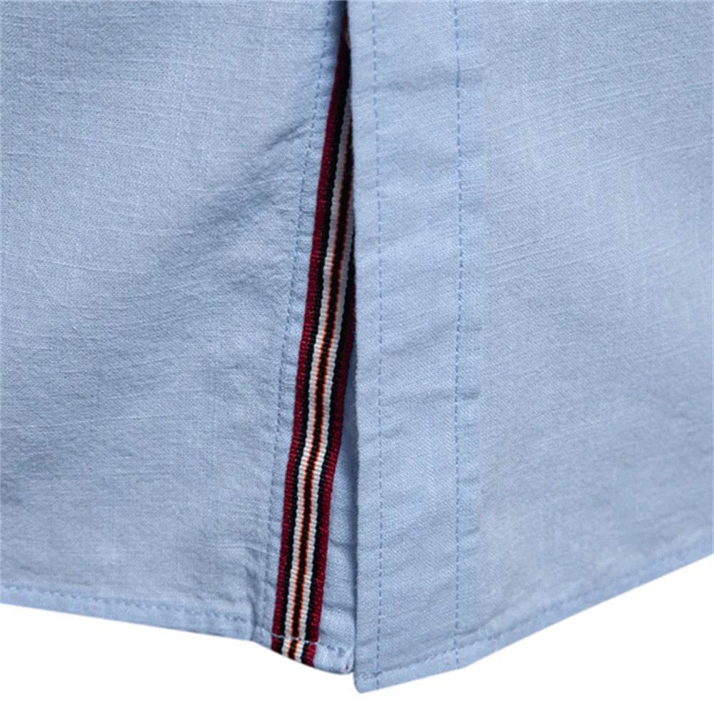AIOPESON 100% Cotton Long Sleeve Shirt for Men - Casual Elegance - Buy Center UK