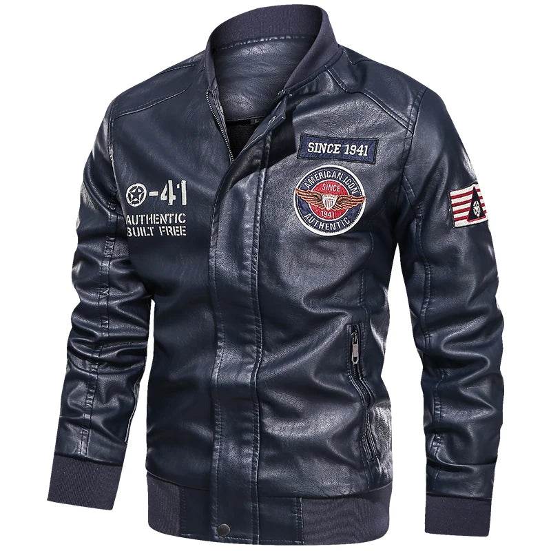 Buy Center Men's Color Block Motorcycle Jacket - Spring & Autumn Style - Buy Center UK