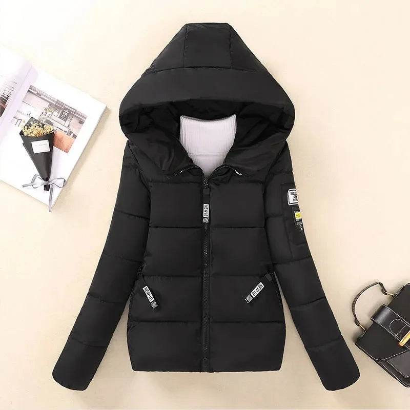 Buy Center Women's Hooded Winter Jacket - Warm Cotton Padded Parka - Buy Center UK