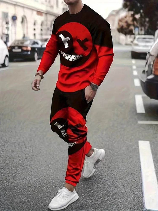 Urban Street Fashion 2pcs Suit - Demon 3D Printed Long Sleeve Shirt - Buy Center UK