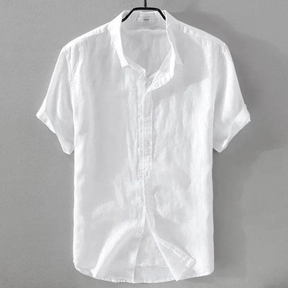 Buy Center Men's Casual Linen Short Sleeve Shirt - Breathable Summer Wear - Buy Center UK