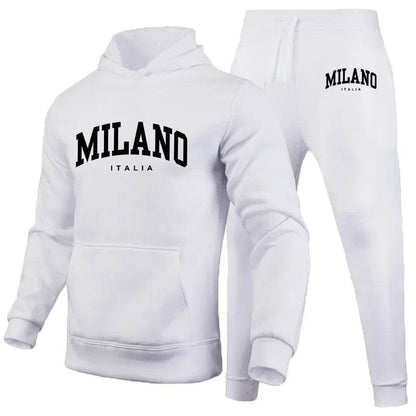Buy Center Men’s Luxury Milano Print Hoodie Set - Casual Streetwear - Buy Center UK