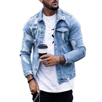 Buy Center Men's Denim Jacket - Irregular Design & Casual Style - Buy Center UK