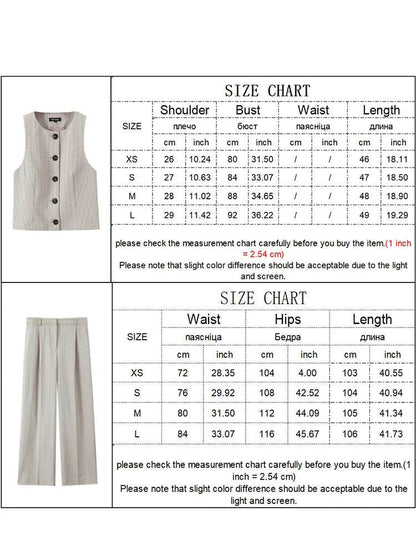 TFMLN Women's Spring Vest Pant Set - Stylish Office & Leisure Wear - Buy Center UK