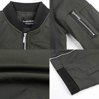 Buy Center Men's Bomber Jacket - Stylish Solid Color for Fall - Buy Center UK