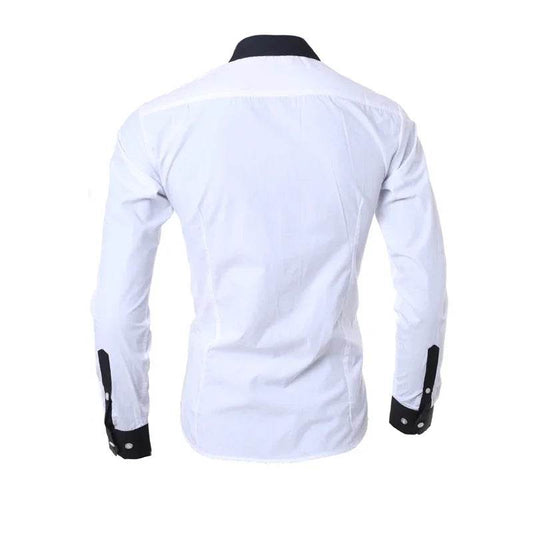Buy Center Men's Stripes Long Sleeve Slim Shirt - Business & Casual - Buy Center UK