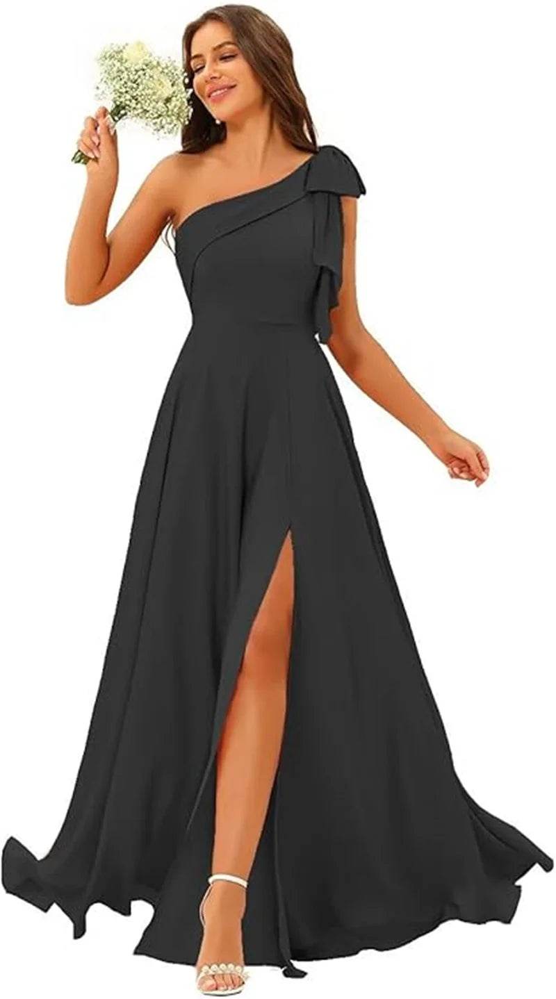 Buy Center Customized Satin A-Line One Shoulder Bridesmaid Dress - Buy Center UK