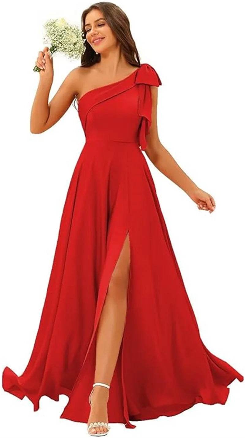 Buy Center Customized Satin A-Line One Shoulder Bridesmaid Dress - Buy Center UK