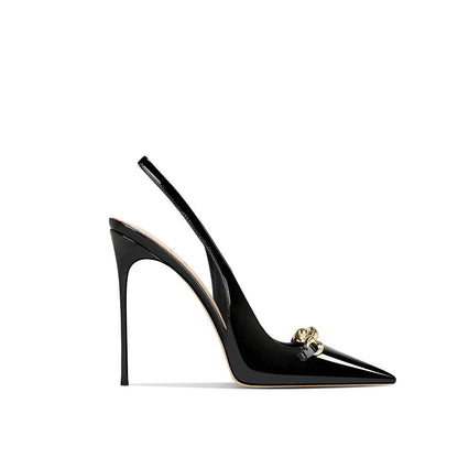 LEOSOXS High Heel Stiletto Pumps - French Style, Thin Buckle Design - Buy Center UK