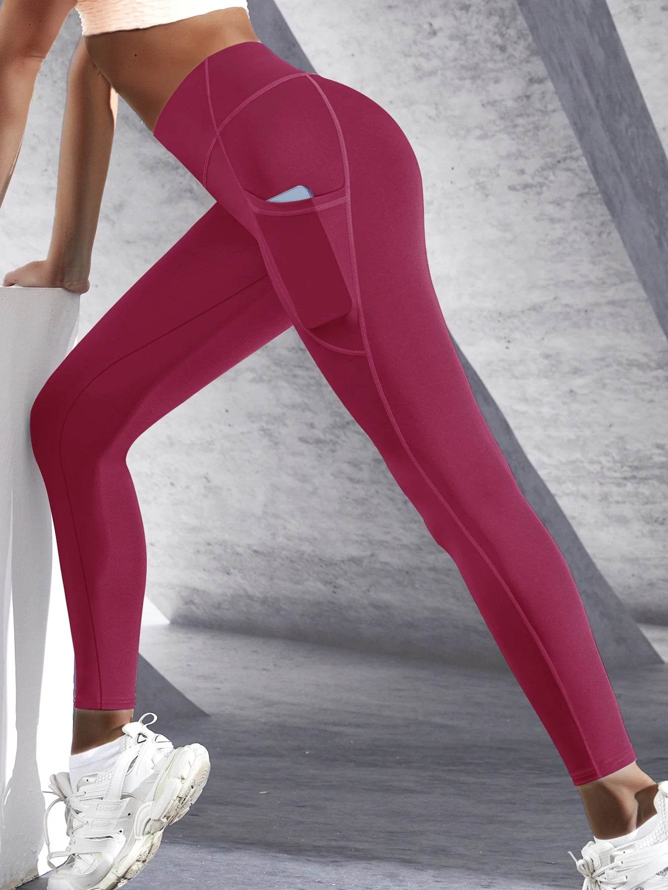Buy Center Women's High Waist Yoga Leggings - Tummy Control with Pockets - Buy Center UK