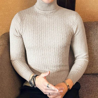 Buy Center Men's Turtleneck Pullover Sweater - Warm Slim Fit Design - Buy Center UK