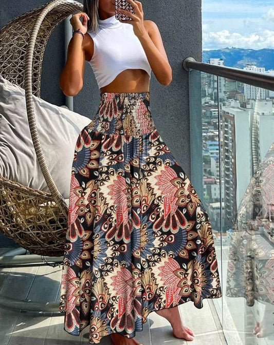 Fashion Floral Print Skirt - High Waist Wrap for Summer Style - Buy Center UK