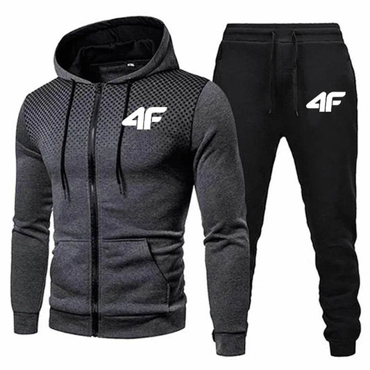 Buy Center Men's Autumn Winter Tracksuit - Sporty Zipper Jacket Set - Buy Center UK