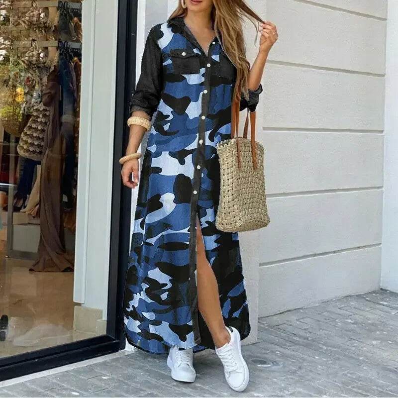 Buy Center Women's Commuter Long Dress - Loose, Casual, Stylish Print - Buy Center UK