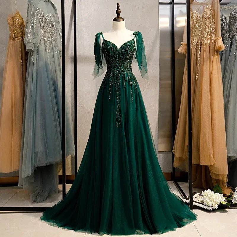 Buy Center Elegant Green Evening Gown - Luxury Minimalist Dress 2025 - Buy Center UK