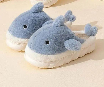 Buy Center Funny Shark Cotton Slippers - Warm Plush Non-Slip Design - Buy Center UK