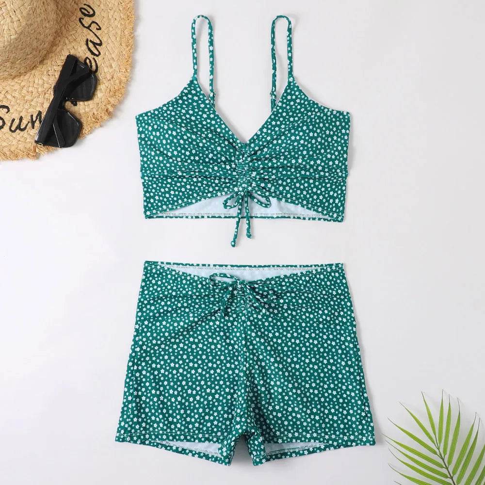 Buy Center High Waist Bikini Swimsuit - Floral Push Up Design 2023 - Buy Center UK
