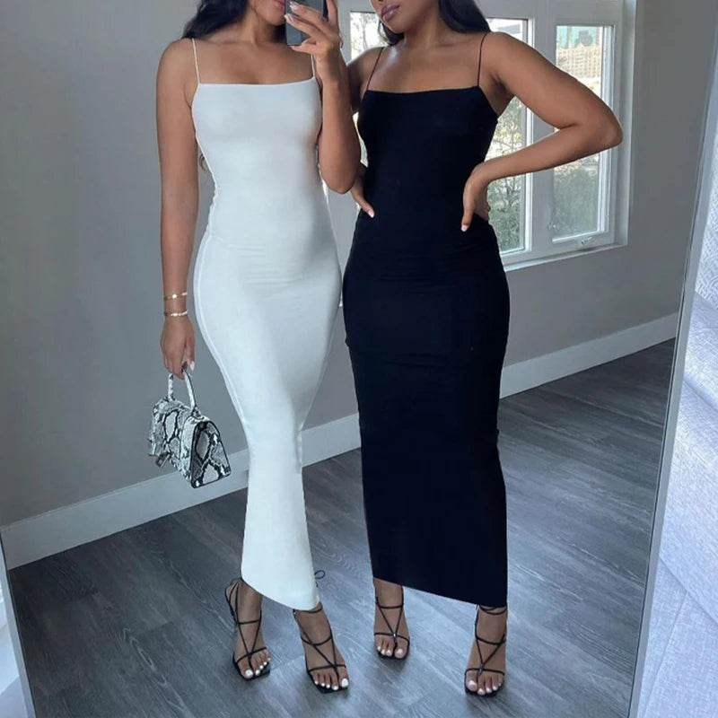Summer Black Bodycon Dress - Sleeveless Backless Women’s Clubwear - Buy Center UK