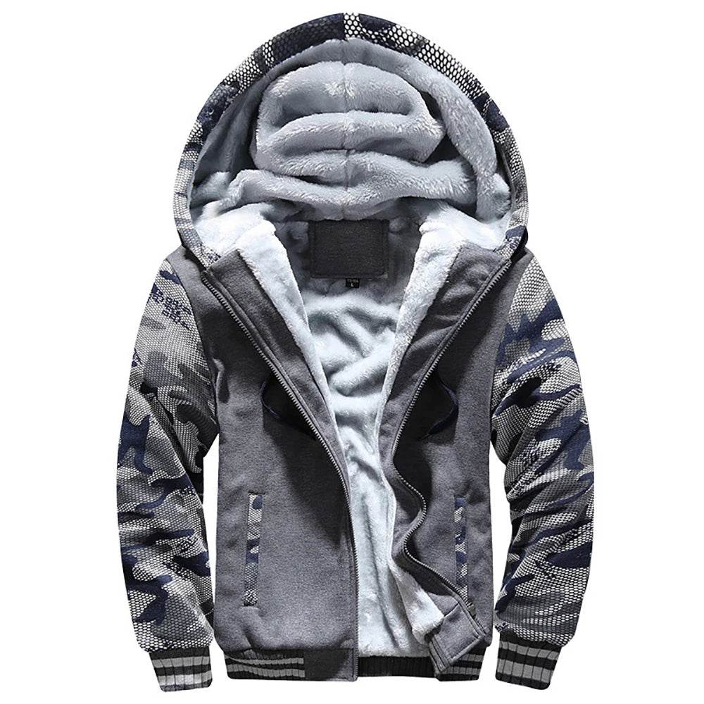 Buy Center Men's Fleece Jacket - Thick Hooded Coat for Winter - Buy Center UK