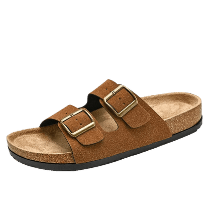 Buy Center Men's Leather Sandals - Comfortable Slip-On Summer Shoes - Buy Center UK
