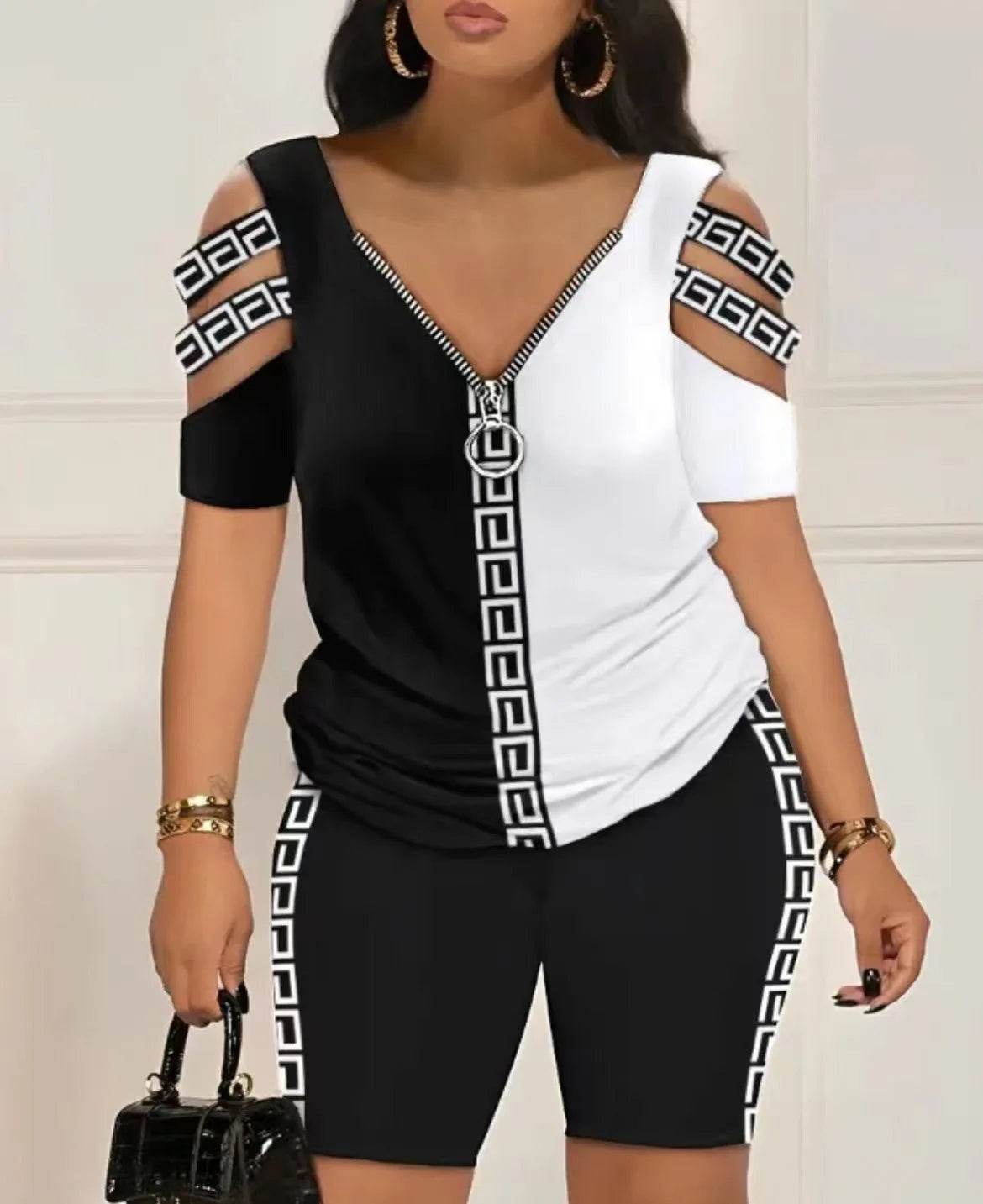 2025 Summer Women’s T-Shirt & Shorts Set - Casual Loose Fit Outfit - Buy Center UK