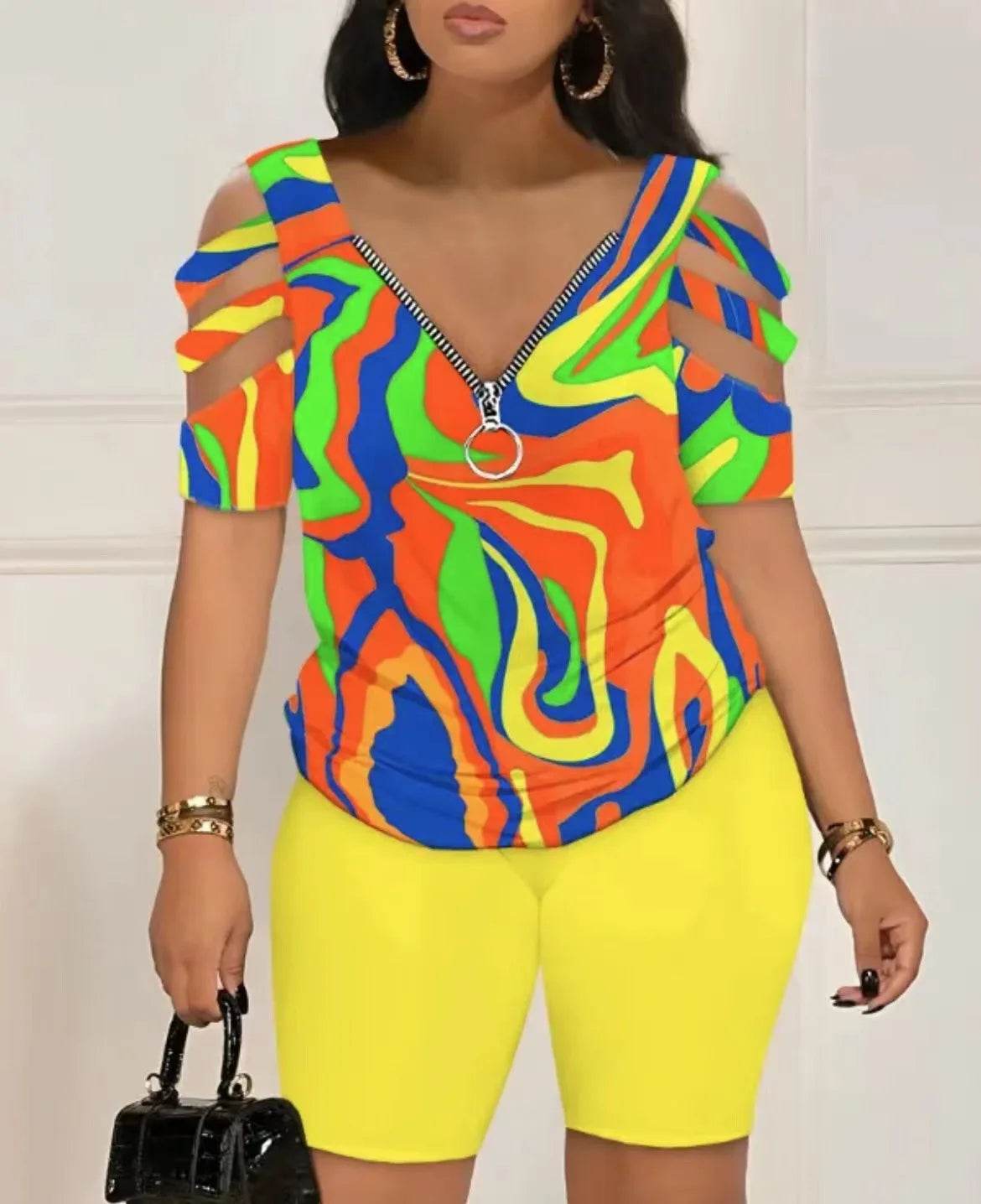 2025 Summer Women’s T-Shirt & Shorts Set - Casual Loose Fit Outfit - Buy Center UK