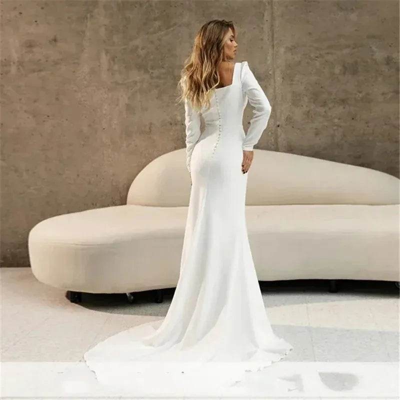 Buy Center Long Sleeve Civil Wedding Dress - Mermaid & Custom Fit - Buy Center UK