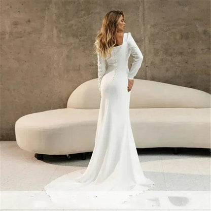 Buy Center Long Sleeve Civil Wedding Dress - Mermaid & Custom Fit - Buy Center UK