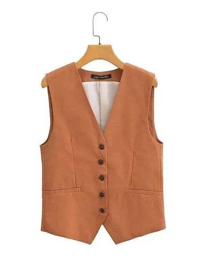 TRAFZA Casual Women Suits - V Neck Blazer & Wide Leg Shorts - Buy Center UK