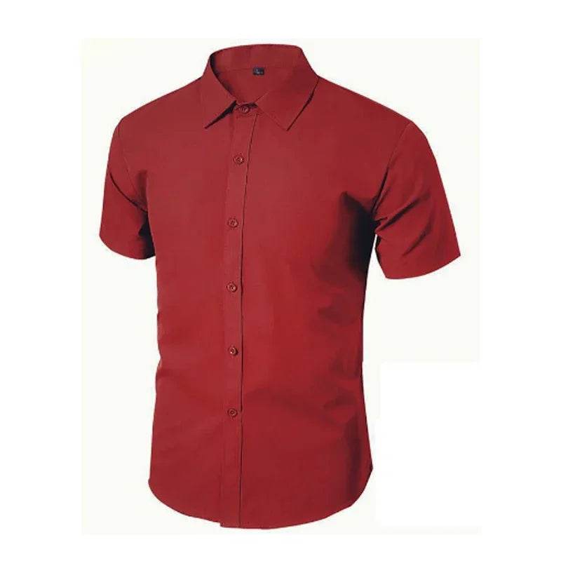 Buy Center Summer Button-Down Shirt for Men - Slim Fit, Casual Style - Buy Center UK