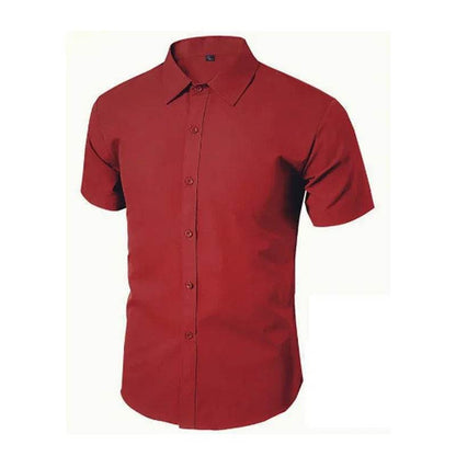 Buy Center Summer Button-Down Shirt for Men - Slim Fit, Casual Style - Buy Center UK