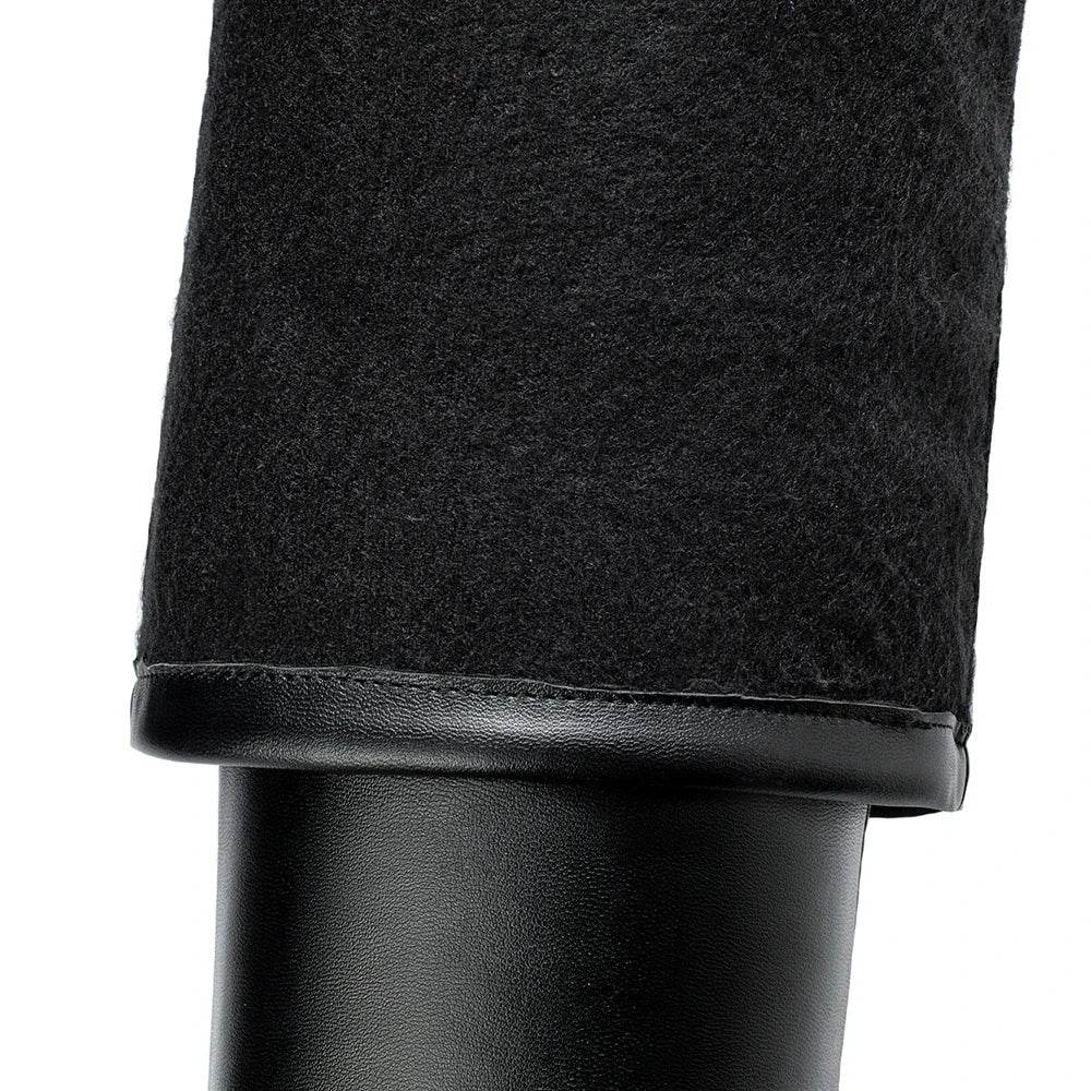 Buy Center Over The Knee Boots - Thick Heels, PU Leather, Stylish - Buy Center UK