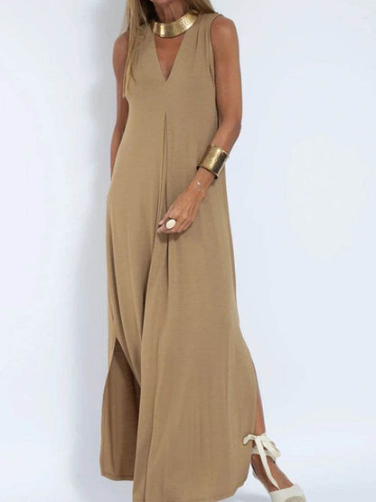 Elegant V-Neck Pullover Dress - 2025 Beach Resort Two-Piece Set - Buy Center UK