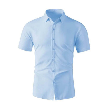Buy Center Men's No Iron Short Sleeve Business Casual Shirt - Summer Style - Buy Center UK