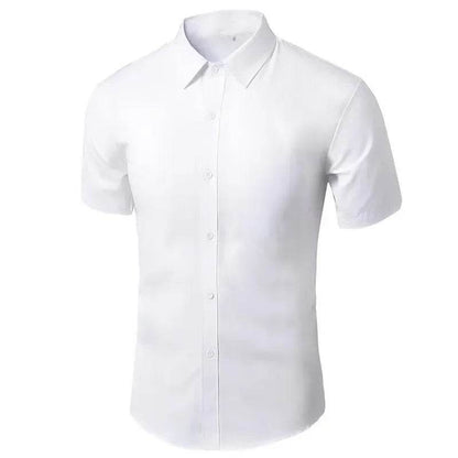 Buy Center Slimming Effect Black Short Sleeve Men's Shirt - Korean Style - Buy Center UK