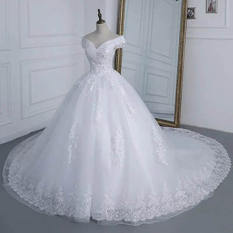 Maria Novia Off The Shoulder Wedding Dress - Vintage Sweetheart Gown - Buy Center UK