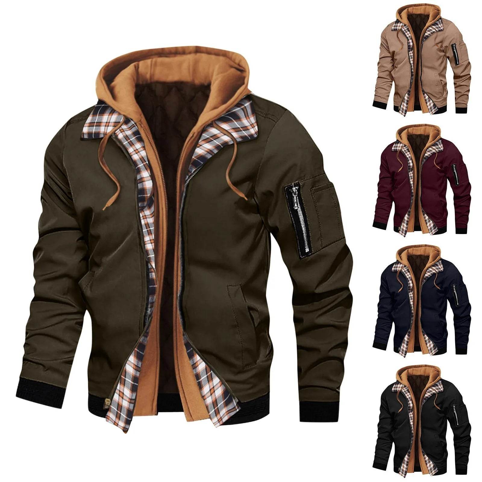 Buy Center Men's Thick Hoodies - Slim Fit Windbreaker for All Seasons - Buy Center UK