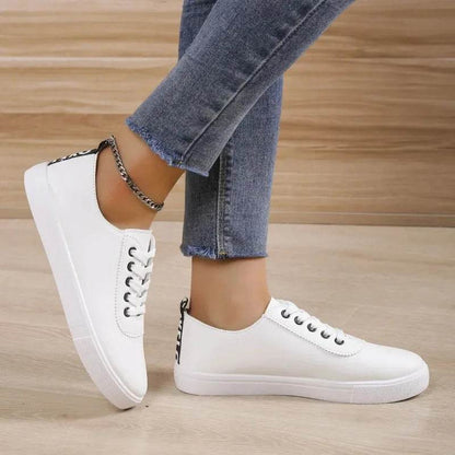 Buy Center Off White Sneakers for Women - Stylish Lace-Up Comfort - Buy Center UK