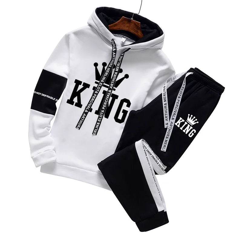 Buy Center Men's Autumn Winter Tracksuit - Warm Hoodie & Pants - Buy Center UK