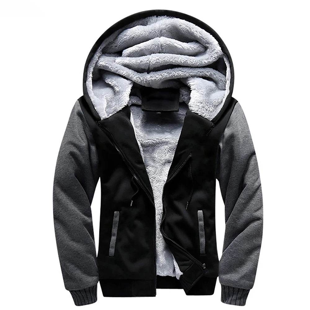 Buy Center Men's Fleece Jacket - Thick Hooded Coat for Winter - Buy Center UK