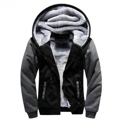 Buy Center Men's Fleece Jacket - Thick Hooded Coat for Winter - Buy Center UK