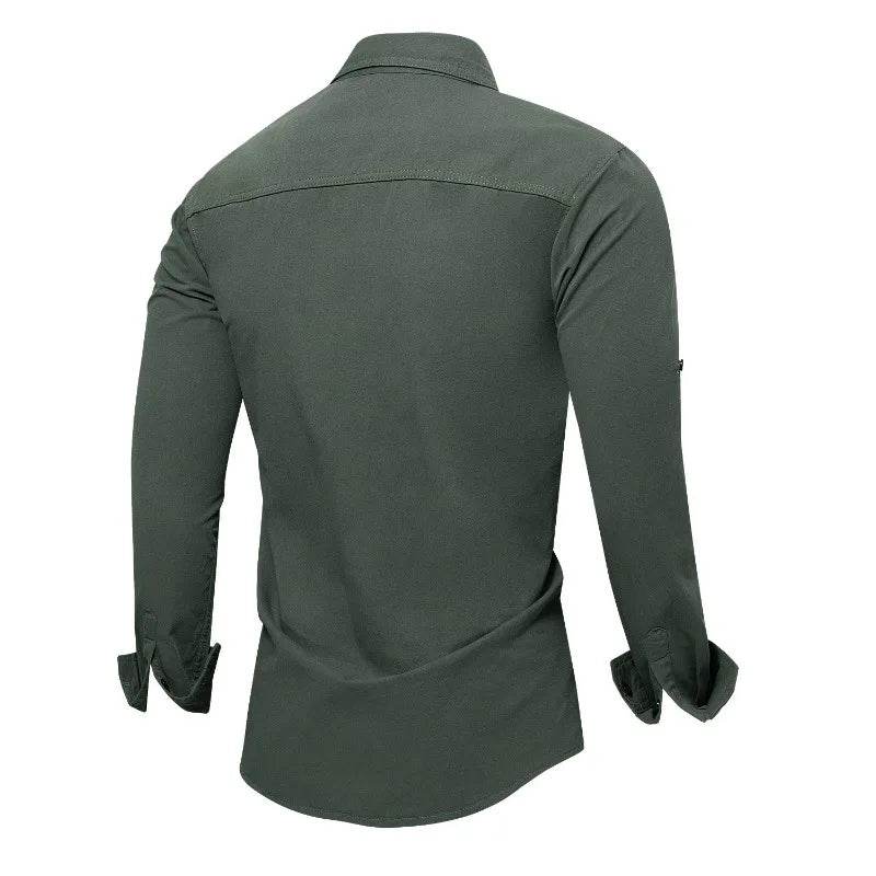 Buy Center Men's Outdoor Cargo Shirts - 100% Cotton, Multi Pocket - Buy Center UK
