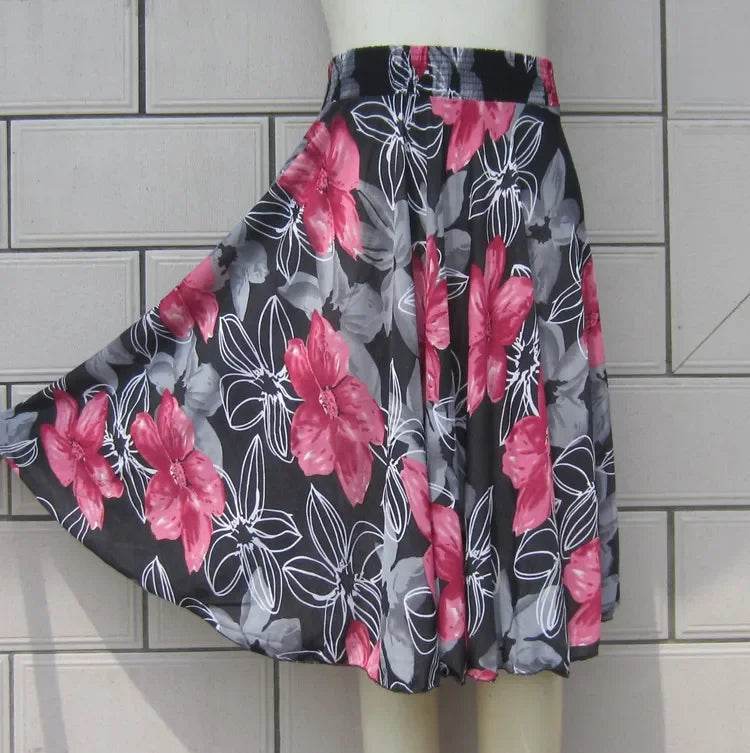 Buy Center Summer Ice Silk Skirt - Floral Design for Women - Buy Center UK