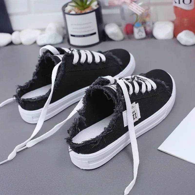 Buy Center Women’s Canvas Shoes - Stylish Lace-Up Sneakers for Summer - Buy Center UK